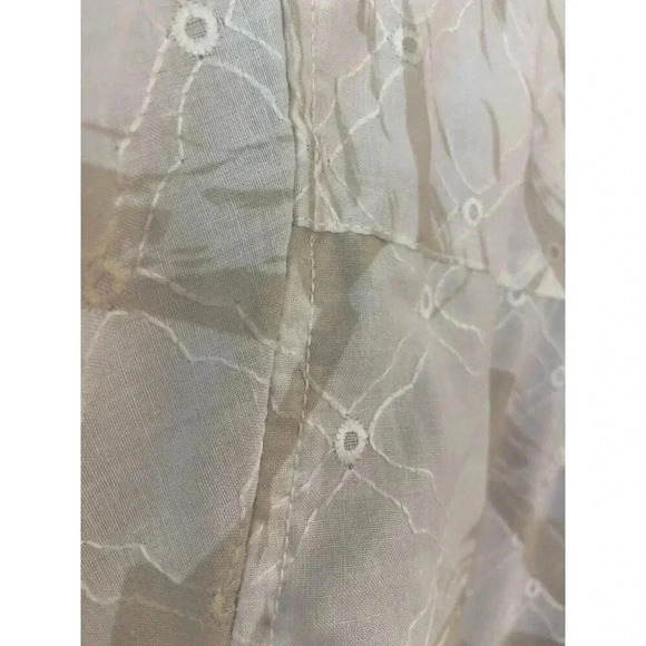 MONUMENT‎ MEN'S SHIRT SIZE MEDIUM WHITE/BEIGE FLORAL SHORT SLEEVES BUTTON DOWN - Picture 5 of 7